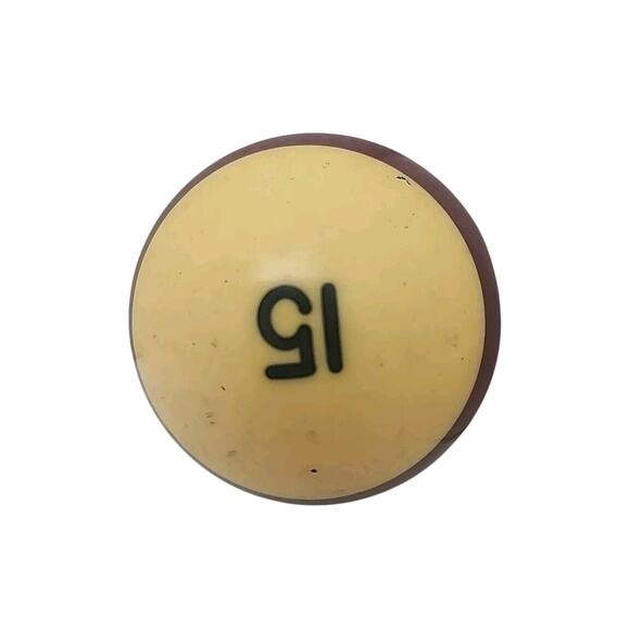 Vintage Replacement #15 Billiard Pool Ball Standard Regulation 2 1/4" Diameter - Picture 3 of 6